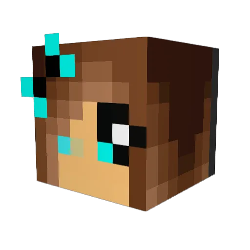 Kiki0603 Minecraft avatar head, 3D render