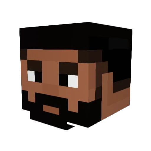 KikiBooy Minecraft avatar head, 3D render