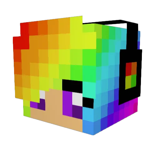 KikiCZ Minecraft avatar head, 3D render