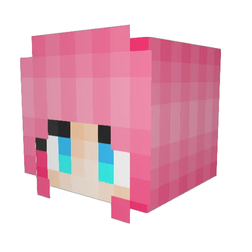 KikiCiara Minecraft avatar head, 3D render