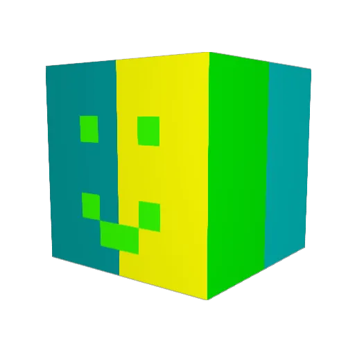 KikiHecht Minecraft avatar head, 3D render