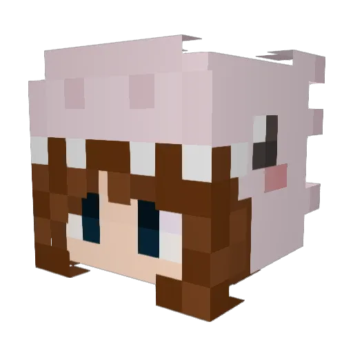 KikiKiki8 Minecraft avatar head, 3D render