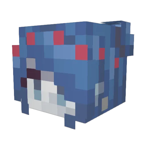 KikiLune Minecraft avatar head, 3D render