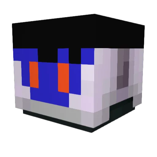KikiTheBoti Minecraft avatar head, 3D render