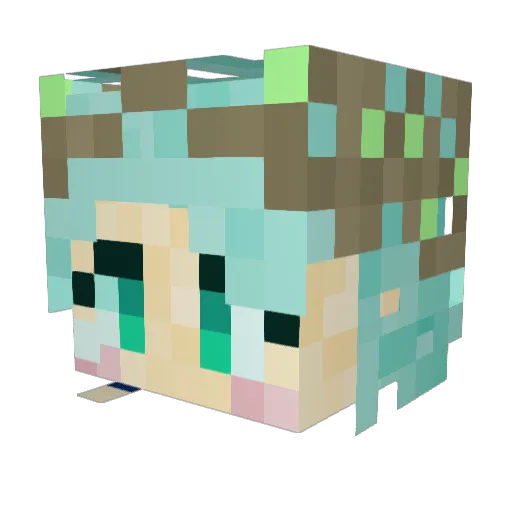 KikiWoof3 Minecraft avatar head, 3D render