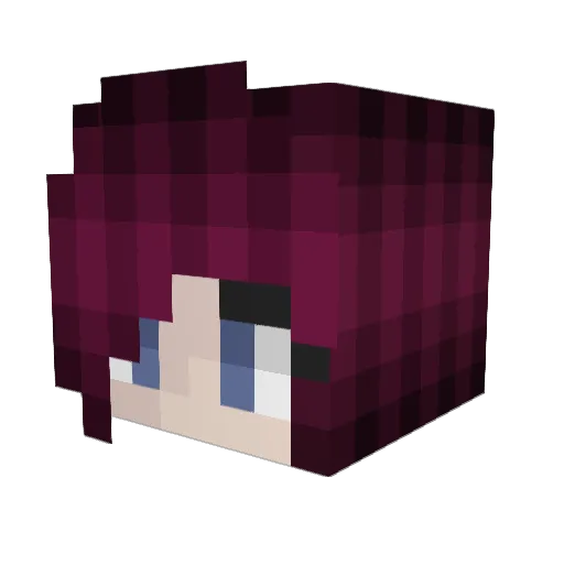 Kiki_87 Minecraft avatar head, 3D render