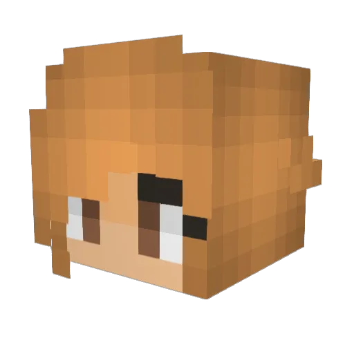 Kiki_Wong Minecraft avatar head, 3D render