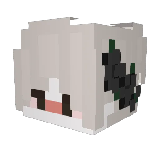 Kikiafn Minecraft avatar head, 3D render