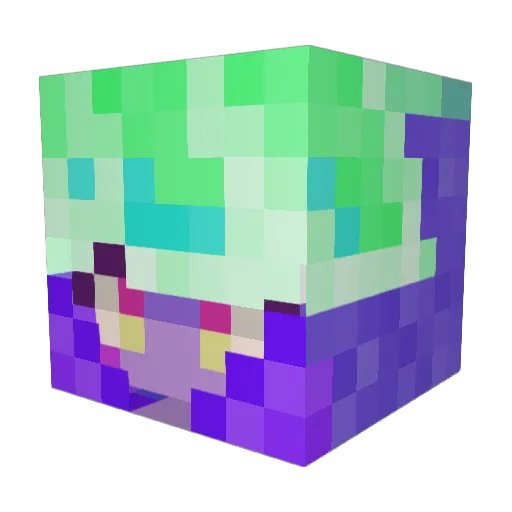 Kikihira Minecraft avatar head, 3D render
