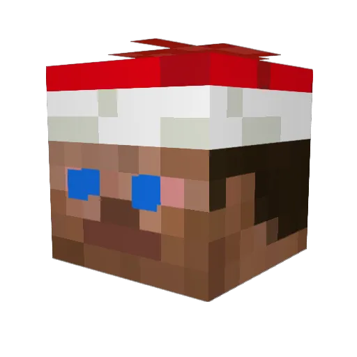 Kikilopo Minecraft avatar head, 3D render