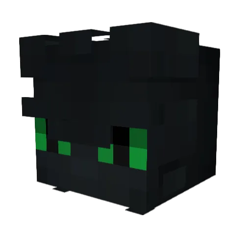 Kikiriki Minecraft avatar head, 3D render