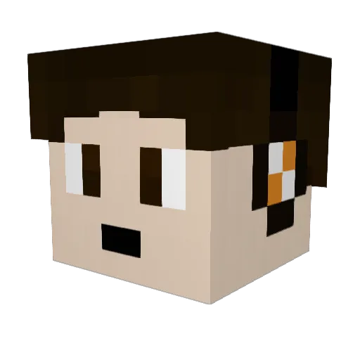 Kikito01 Minecraft avatar head, 3D render
