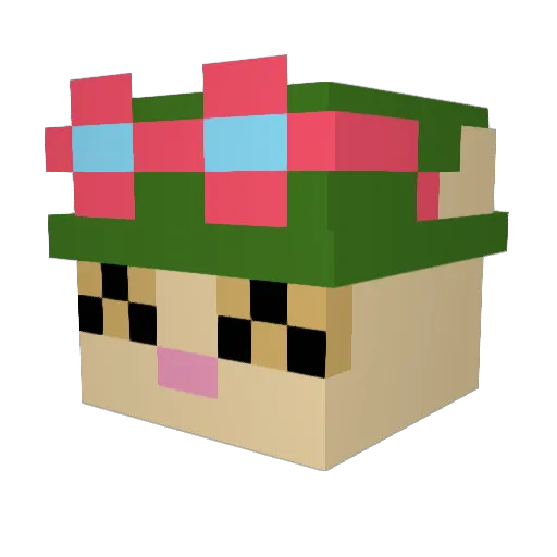 Kikix09 Minecraft avatar head, 3D render