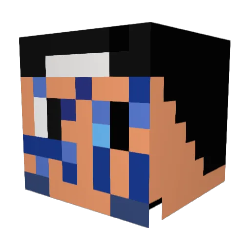 Kiko15_ Minecraft avatar head, 3D render