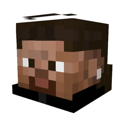 Kiko7766 Minecraft avatar head, 3D render