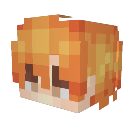 KikoAzure Minecraft avatar head, 3D render