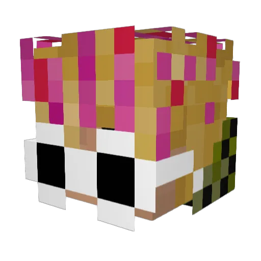 KikoBuddy Minecraft avatar head, 3D render