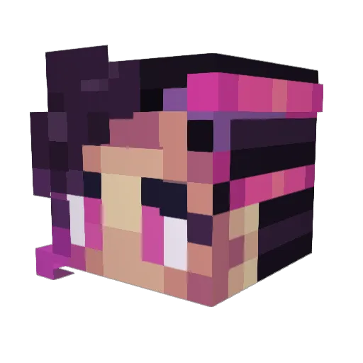 KikoMD Minecraft avatar head, 3D render