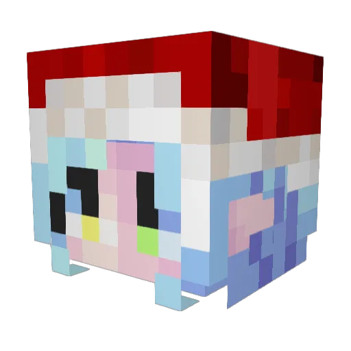 KikolWa Minecraft avatar head, 3D render