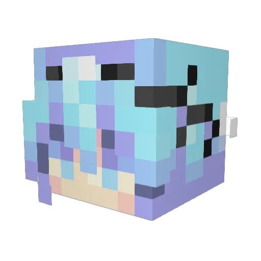 Kikolosty Minecraft avatar head, 3D render