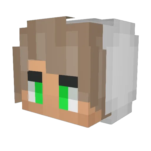 Kikonis Minecraft avatar head, 3D render