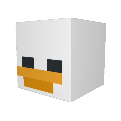 Kikoo2Max_ Minecraft avatar head, 3D render