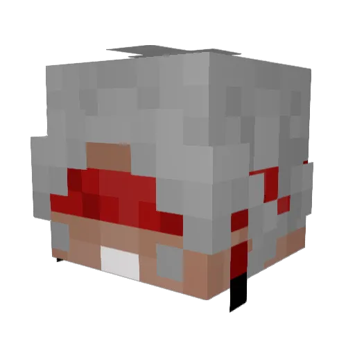 Kikooff Minecraft avatar head, 3D render