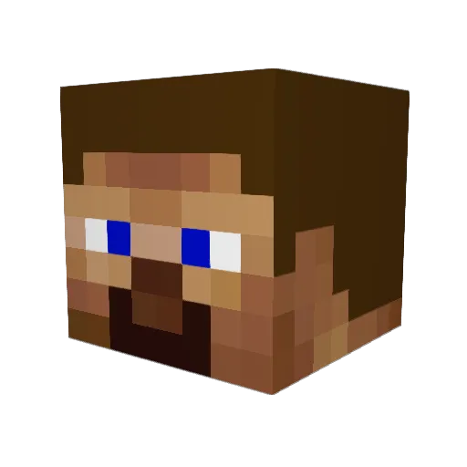 Kikster68 Minecraft avatar head, 3D render