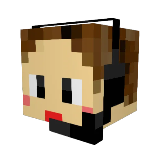 Kiku_64 Minecraft avatar head, 3D render