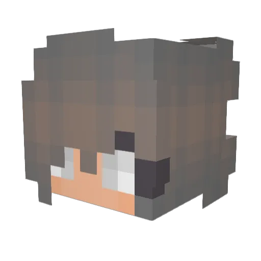 Kikuvis Minecraft avatar head, 3D render