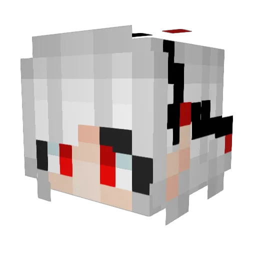 Kikuzuki Minecraft avatar head, 3D render
