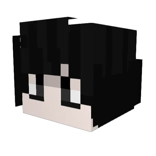 Kikxs_ Minecraft avatar head, 3D render