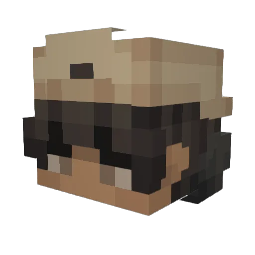 Kil321 Minecraft avatar head, 3D render