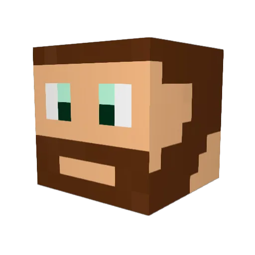 KilaJuy Minecraft avatar head, 3D render