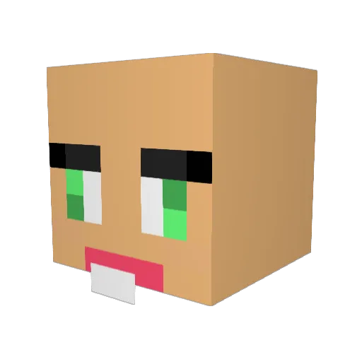 Kilakus Minecraft avatar head, 3D render