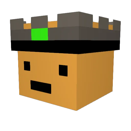 Kilanaaa Minecraft avatar head, 3D render