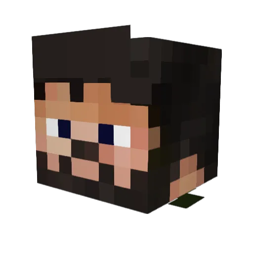 Kile18 Minecraft avatar head, 3D render