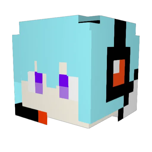 Kiler00 Minecraft avatar head, 3D render