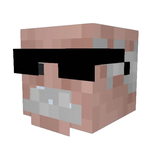 KilgoreTrout1907 Minecraft avatar head, 3D render