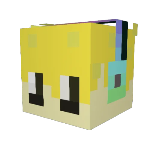 KiliKeks Minecraft avatar head, 3D render