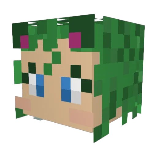 Kilianjk Minecraft avatar head, 3D render