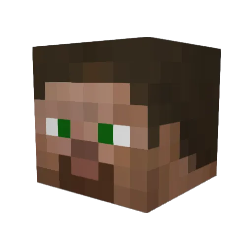 Kilieon Minecraft avatar head, 3D render