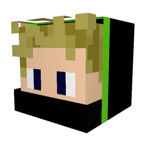 Kililio Minecraft avatar head, 3D render