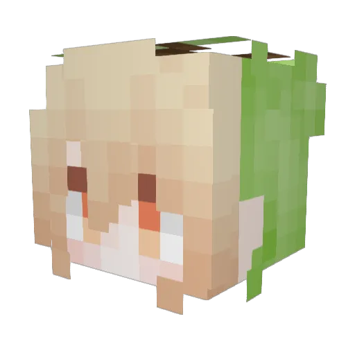 Kiliusagi Minecraft avatar head, 3D render