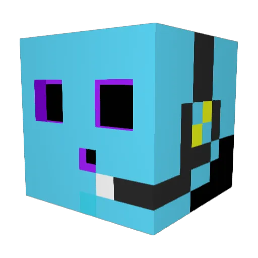 KillAllCraft Minecraft avatar head, 3D render