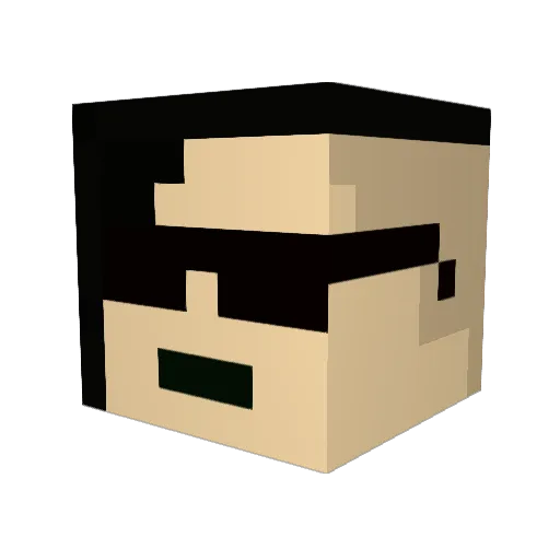 KillStick36 Minecraft avatar head, 3D render