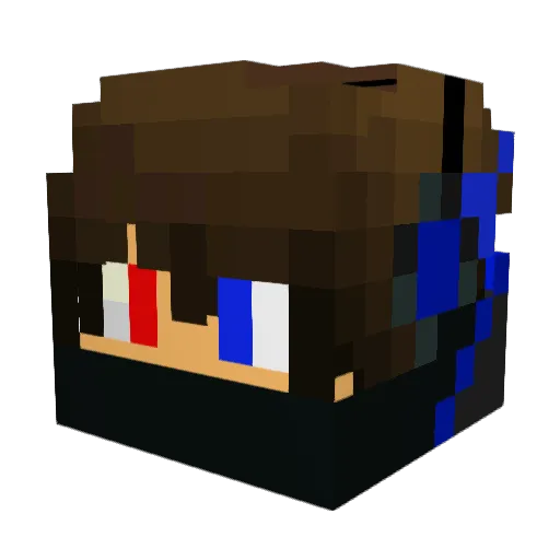 Killabeezee Minecraft avatar head, 3D render