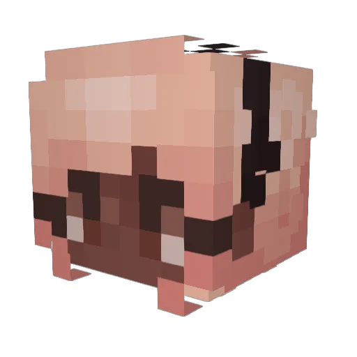 KillahNae Minecraft avatar head, 3D render
