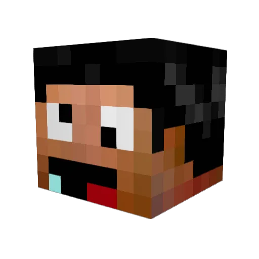 Killamoth Minecraft avatar head, 3D render