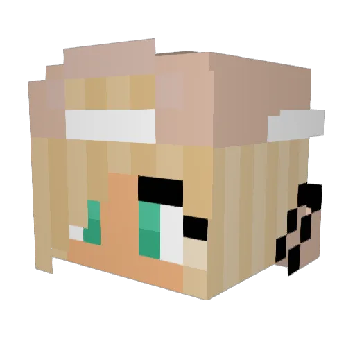 Killatrav Minecraft avatar head, 3D render